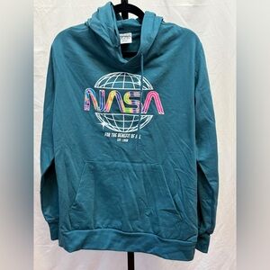 21B - Teal NASA Hoodie with Logo